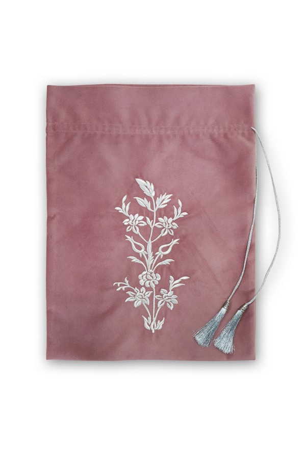 KOYU PUDRA MAT KADIFE  KERVAN DESEN BOHÇA SETİ